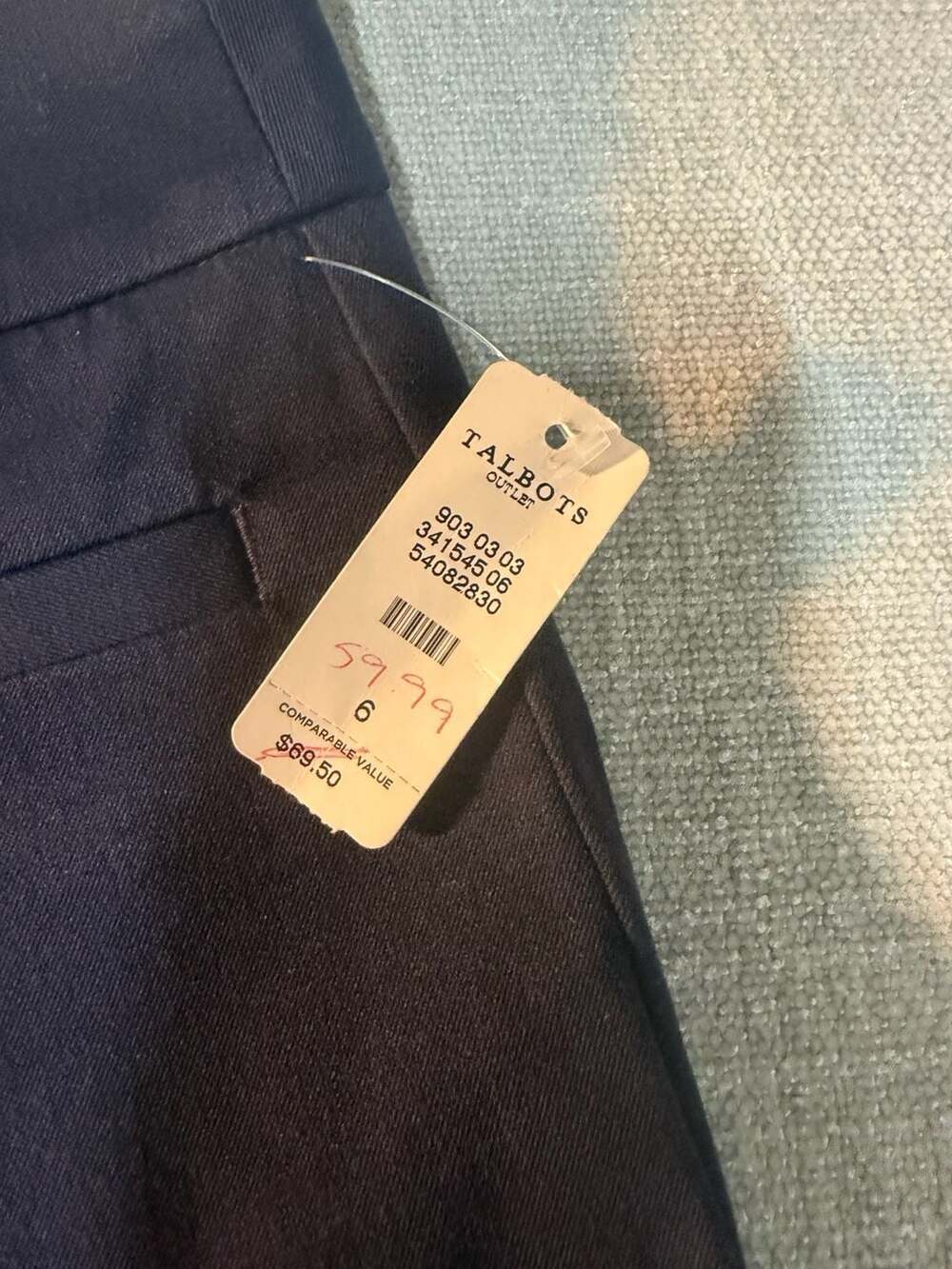 Talbots Curvy Fit Navy Blue Dress Pants - Picture 3 of 8